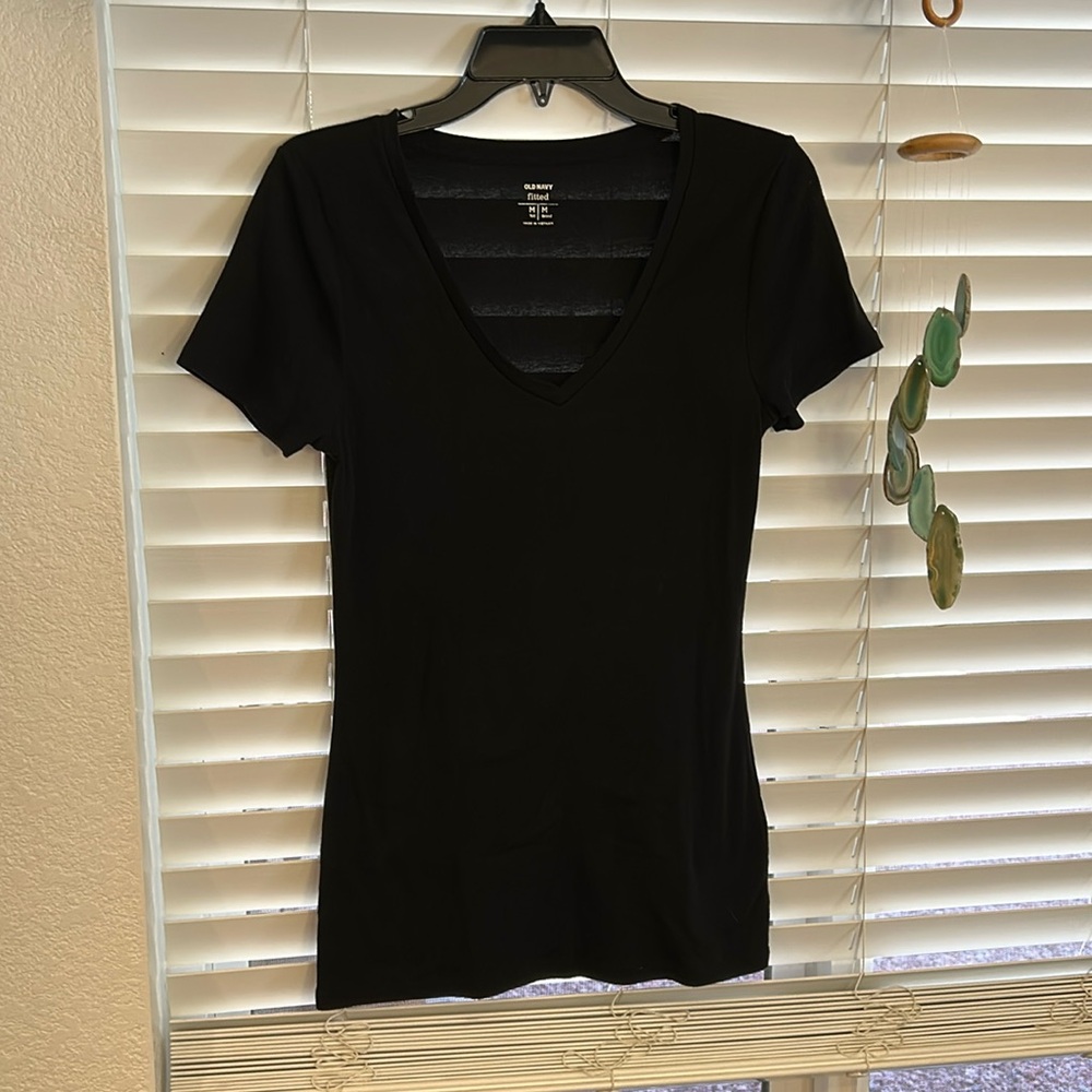 Old Navy Fitted Black Short Sleeve T-Shirt M tall